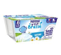 NESTLE P'tit brassé nature dès 6 mois coupelles 4x90g 360g