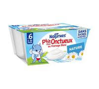 NESTLE P'tit onctueux au fromage blanc nature dès6mois 4x90g