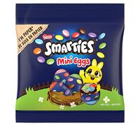 NESTLÉ SMARTIES Mini œufs de chocolat de Pâques en chocolat au lait avec garnissage crémeux et mini chocolats colorés SMARTIES colorés, 1 pièce (1 x 81 g)