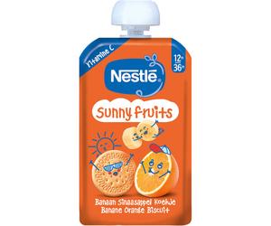 Nestlé Sunny Fruits Gourde Banane Orange Biscuit Bébés 12-36 Mois 110g