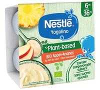 Nestlé Yogolino Plant-Based Pomme Ananas Bébés 6-36 Mois 4x90g