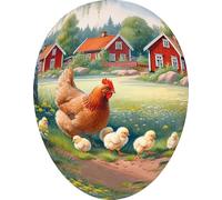 Nestler Œuf de Pâques XXL de 35 cm à remplir - Œufs en carton faits à la main avec de magnifiques motifs - Joli cadeau de Pâques (tour de découverte)
