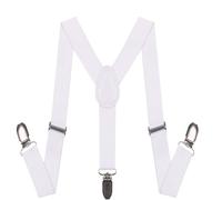 NestNook Bretelles pour enfants en forme de Y Bretelles pour garçons et filles, blanc, taille unique