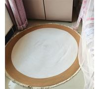 Nestoly Cat Rug,Premium Cotton Rope Area Rug for Cats,Washable Round Vintage Reversible Woven Tassel Rug,Wear-Resistant and Scratch-Resistant,Soft and Stylish Home Accent,Multiple Sizes (C, 18in)