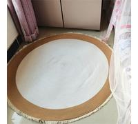 Nestoly Cotton Rope Area Rug for Cats, Premium Cotton Rope Area Rug for Cats, Washable Round Vintage Reversible Woven Tassel Rugs,Easy to Clean (White,45cm)