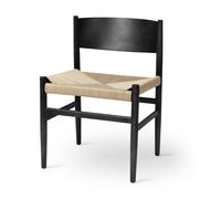 Nestor Chaise de Table à Manger Hêtre Noir/fil de Papier