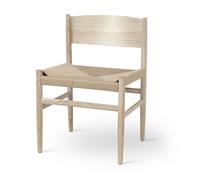 Nestor Chaise de Table à Manger Mat Chêne Laqué/Fil de Papier