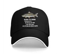 NESYUFF Casquette de Baseball Snapback Sun Hat Born to Swim Ocean is Casquettes de Baseball avec visière Bonnet de Bain Chapeaux Pare-Soleil pour Hommes et Femmes Cadeau de Noël pour Hommes Femmes
