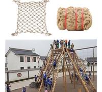 Net de Cargaison d'escalade 3x20ft - Nettoyage de sécurité en Polyester sans nœud pour la cabane dans Les Arbres et L'Aventure en Plein air, la Balustrade d'escalier de Terrain, la Corde
