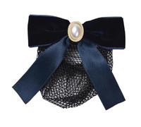 Net de cheveux Blue Illusion professionnel for les femmes Elegant Head Flower Bow Hair Accessoires(Blue)