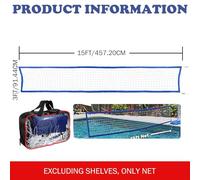 Net de Volleyball de Piscine, Filet Plage Plage réglable 15 × 3 Pieds avec Sac Portable, Jeux Piscine Lourds pour Jardin, Jeux d'eau, extérieur, Badminton