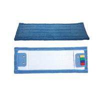 NET HYGIÈNE - FRANGE MICROFIBRE À POCHES ET LANGUETTES 4 OEILLETS - BLEUE - 40 x 13 cm - 1 PIÈCE