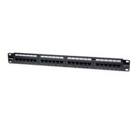 Intellinet Platine de brassage CAT6 blindée RJ45 24 ports FTP 1U 19" noir angle droit