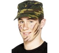 NET TOYS Béret Militaire Bonnet armé Bonnet de Soldat Camouflage Chapeau de l'armée Bonnet de Soldat Guerrier soirée costumée déguisement de Carnaval Accessoires Hommes
