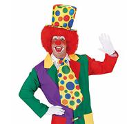 NET TOYS Chapeau Clown Multicolore Haut-de-Forme Clown à Pois Multicolores Chapeau de Fou Bonnet de Clown Couvre-Chef farceur Accessoire déguisement Arlequin Chapeau de Clown Chapeau Clown