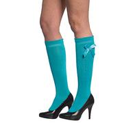 NET TOYS - Chaussettes extra longues - cuissardes pour femme taille 35/38 - Bas pour carnaval turquoise