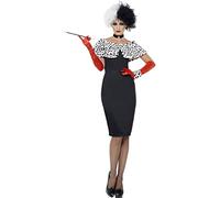 NET TOYS Costume de déguisement de Femme S 38/40 Tenue de Film vilaine méchants de Tunique d'halloween Costume de Femme Habit de Carnaval Dame