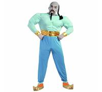 NET TOYS Costume génie musclé Déguisement génie de la Lampe L 52/54 Esprit de la Lampe Tenue avec Muscles Habits de Carnaval orientaux vêtements Personnage de Conte Hommes Mascarade Homme Orient