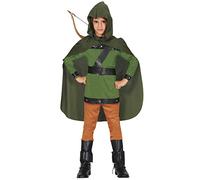NET TOYS Costume mystérieux Robin des bois pour enfants - Vert-Marron 10-12 ans, 142-148 cm - Superbe déguisement d'enfant costume d'archer - Convient parfaitement pour festival médiéval & carnaval