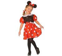 NET TOYS Déguisement Petite Souris Minnie Costume pour Enfant Souriceaux Costume Fille Souris Tenue Disney Robe avec Oreilles de Souris Mouse Déguisement d'animal 110 cm/4 Ans