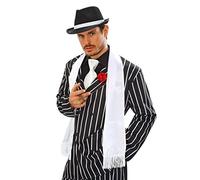 NET TOYS Écharpe Satinée Années 20 Mafia Écharpe À Franges Gangster Écharpe Élégante Foulard Satin Charleston Écharpe À Franges Charleston Déguisement Accessoire