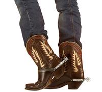 NET TOYS Éperons de Western Éperons de Cowboy Argentés Éperons pour Bottes Éperons de Cowboy Western Éperons Wild West Déguisement Accessoire