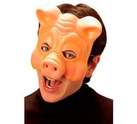 NET TOYS Masque de Cochon Caricature Unisexe Adulte Taille Unique Couleur de Peau Plastique Accessoire Enterrement de Vie de Garçon