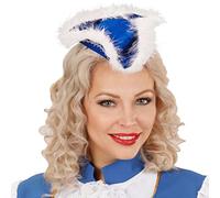 NET TOYS Mini Chapeau de Carnaval Bleu - Bleu | Serre-tête avec Mini tricorne | Mini Chapeau de Majorette | Mini Chapeau tricorne Femme