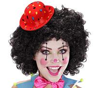 NET TOYS Mini Chapeau Melon à Pois Clown | Velours Rouge | Déguisement Rigolo Unisexe Petit Chapeau de fête pour Adultes | Parfait pour Carnaval & Mardi Gras