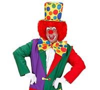 NET TOYS N UD Papillon Clown géant Ruban soirée Jumbo à Pois Multicolores n UD Papillon géant Arlequin n UD Papillon de Clown Maxi Ruban géant Fou Accessoire déguisement Clown