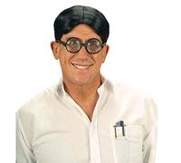 NET TOYS Perruque de Nerd Geek Perruque de Carnaval Perruque de déguisement Loser Perruque de Nerd Perruque pour Homme Mardi Gras Carnaval