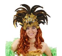 NET TOYS Samba Bijou de Cheveux Accessoire en Plumes Rio Inka Bijou de Cheveux en Plumes Brésilien Plume Tête Bijou Burlesque Hairband Bandeau Déguisement Costume Accessoire