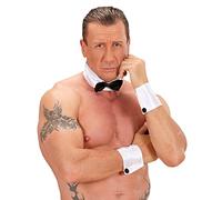 NET TOYS Set de stripeur Chippendales déguisement Blanc Hommes Strip Set déguisement de Strip-teaseur Enterrement de Vie de garçon Costume