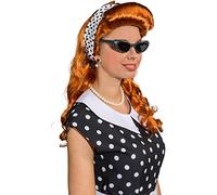 NET TOYS Set Rockabilly années 60 kit de déguisement 4 pcs Lunettes années 50 Collier Foulard Boucles d'oreilles Pois Vintage rétro Pinup Set Bijoux déguisement Costume de Carnaval Accessoires