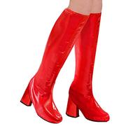 NET TOYS Superbes Couvre-Bottes gogo pour Femme - Rouge - Accessoire irrésistible surbottes pour Femme - Convient Parfaitement pour soirée à thème & Carnaval