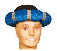 NET TOYS Turban pour Adultes au Look Velours | Bleu | Bel Accessoire déguisement Unisexe 1001 Nuits | Parfait pour Carnaval & soirée à thème