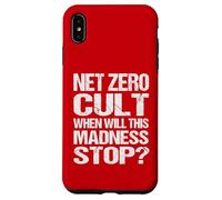 Net Zero Cult Quand Cette Folie s'arrêtera-t-Elle ? - Climate Satire Coque pour iPhone XS Max