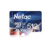 Netac 512 Go Carte mémoire Micro SDXC 100/30 Mo/s pour Switch, Appareil Photo, Smartphone, PS Vita, PS4 Pro, Go Pro (UHS-1 V30 A1 U3 4K UHD)