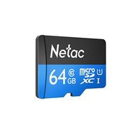 NETAC P500 Carte Micro SDHC UHS-1 U1 64 Go + Adaptateur SD, 80 Mo/s