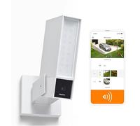 Netatmo Caméra de Surveillance Extérieure Intelligente avec Sirène 105dB, WIFI, Eclairage Intégré, Détection Des Mouvements, Vision Nocturne, Aucun Abonnement, Blanche, NOC-S-W-FR