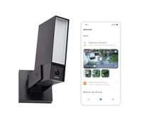NETATMO Caméra de Surveillance Extérieure, Wi-Fi 5 GHz, 2K HDR, Détection IA Personnes/Véhicules/Animaux, Projecteur LED 12 W, Sirène Intégrée 105 dB, Stockage Local, Sans abonnement, Noire, NOC-2-AMZ