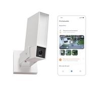 NETATMO Caméra de Surveillance Extérieure, Wi-Fi 5 GHz, 2K HDR, Détection IA Personnes/Véhicules/Animaux, Projecteur LED 12 W, Sirène Intégrée 105 dB, Stockage Local, Sans abonnement, Blanc, NOC-2-AMZ