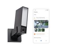 NETATMO Caméra de Surveillance Extérieure, Wi-FI 5 GHz, 2SD, 2K HDR, Détection IA Personnes/Véhicules/Animaux, Projecteur LED 12 W, Sirène 105 DB, Stockage Local, sans abonnement, Noire, NOC2-B-AMZ