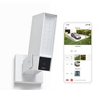 Netatmo Caméra extérieure de Surveillance Intelligente sirène de 105 DB, Wi-FI, éclairage intégré, détection de Mouvement, Vision Nocturne, sans abonnement, Blanc, NOC-S-W-IT