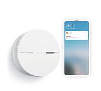 Netatmo Détecteur de Fumée Intelligent, 10 Ans de Batterie, Tests automatisés, Alarme Incendie connectée sans Box domotique, Certifié NF et EN14604, NSA-FR, Unique, Blanc