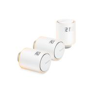 Netatmo NBU-NAV-EU : Kit de 3 vannes thermostatiques intelligentes connectées WiFi 2400MHz, 5-30°C, compatible Apple HomeKit, Amazon Alexa, Google Assistant. Écran, support Android/iOS.
