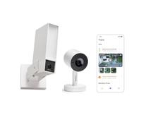 Netatmo Pack de Caméra de Surveillance Extérieure, Wi-FI 5 GHz, 2K HDR,Projecteur LED 12 W, Sirène Intégrée 105 DB + Caméra Intérieure Advance, Reconnaissance Faciale, Audio-Bidirectionnel