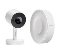 Netatmo Pack Intelligente Caméra Intérieure Advance + Sirène Intérieure Intelligente - Reconnaisse Faciale Optimisée par IA, Audio Bidirectionnel, Angle de Vue de 130°, 2K HDR, Zoom X16 - Blanc