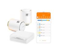 Netatmo Starter Pack - Lot de têtes thermostatiques Wi-Fi intelligentes, kit de base pour chauffage central, NVP-IT, 5 à 30 °C