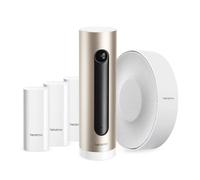 Netatmo Système d'alarme vidéo intelligent NBU-ICSS-EU, Caméra Wi-Fi, Sirène 110 dB, 3 détecteurs